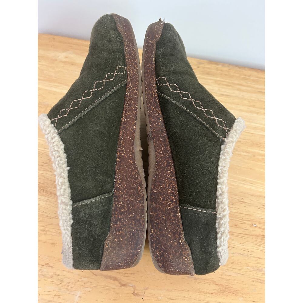 Earth Origins Aurora Johanna – Olive Green Leather Slip‑On Clogs – Women's 8 - Picture 8 of 12